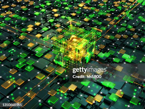Futuristic high-tech computer Network concept with artificial intelligence Futuristic high-tech computer Network concept with artificial intelligence