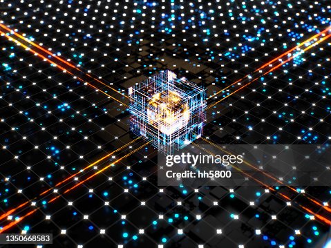 Futuristic high-tech computer Network concept with artificial intelligence Futuristic high-tech computer Network concept with artificial intelligence