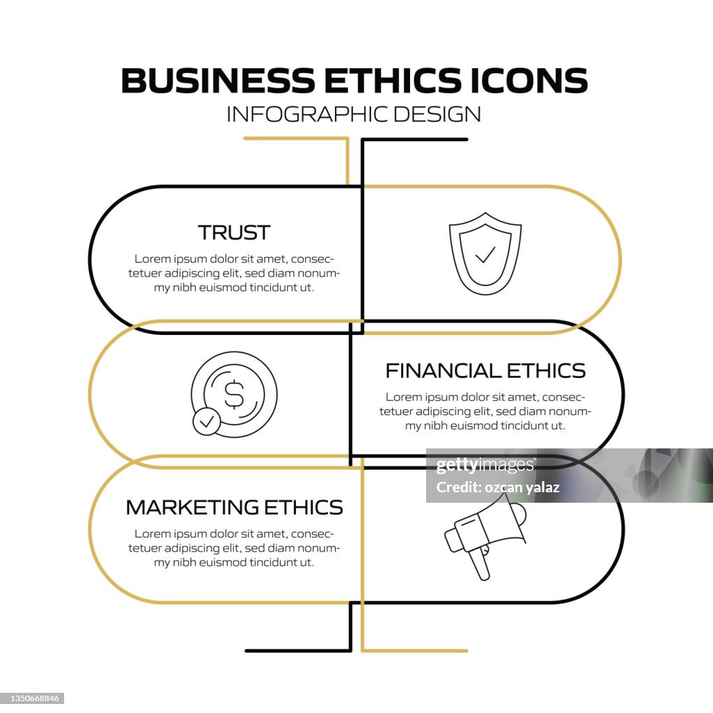 Ethics Indesign Example Business Ethics Infographic Design Vector Symbol Illustration Concept ...