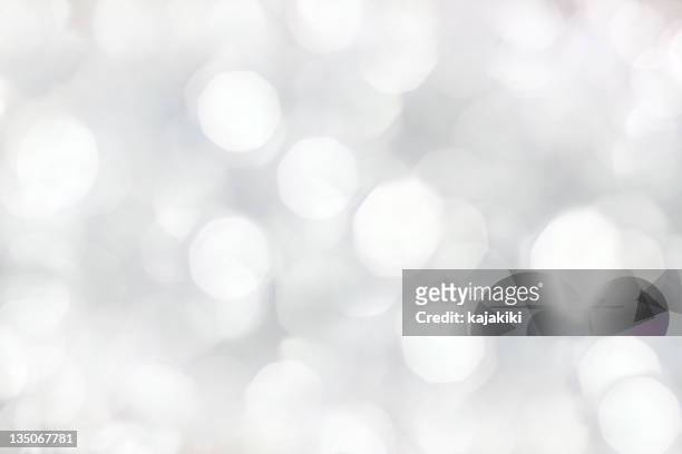 blurry lights isolated on white background - silver background bildbanksfoton och bilder