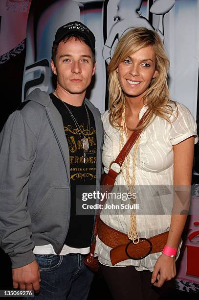 Travis Wade and Jasmine Dustin during Bodog.com Presents the 2006 Lingerie Bowl - After Party at Hollywood Roosevelt Hotel in Los Angeles, CA, United...