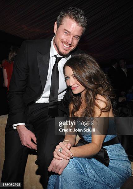 Eric Dane and Rebecca Gayheart during In Style and Warner Bros. 2007 Golden Globe After Party - Inside at Beverly Hilton Hotel in Beverly Hills,...