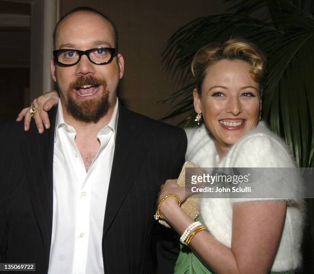 Paul Giamatti and Virginia Madsen, winner of the Best Picture Award for "Sideways"