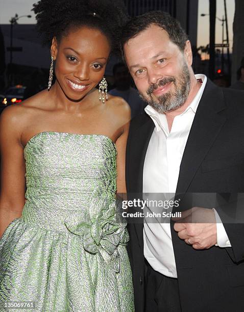 Dahlia Phillips and Curtis Armstrong during "Akeelah and the Bee" Los Angeles Premiere - Red Carpet at The Academy of Motion Picture Arts and...