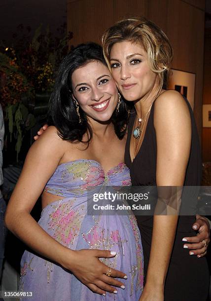 Bahar Soomekh and Jennifer Esposito during "Crash" Los Angeles Premiere - After Party in Los Angeles, California, United States.