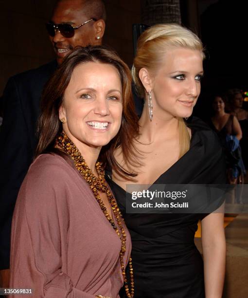 Tina Simpson and Ashlee Simpson during "Undiscovered" Los Angeles Premiere - Red Carpet at Egyptian Theatre in Los Angeles, California, United States.
