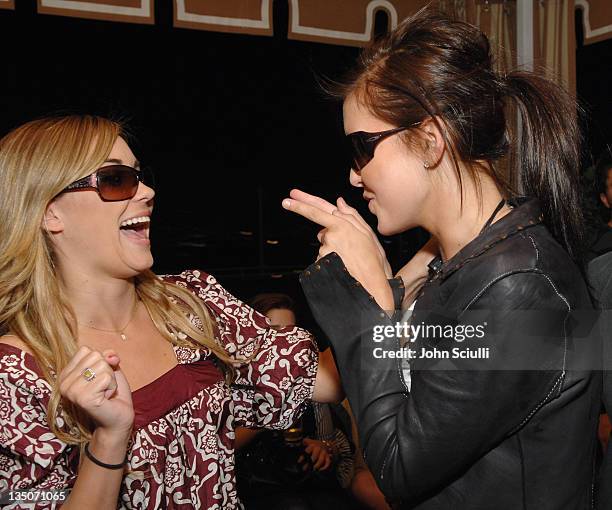 Lauren Conrad and Audrina Patridge during Oakley Women's Eyewear Launch Party at Sunset Tower Hotel in West Hollywood, California, United States.