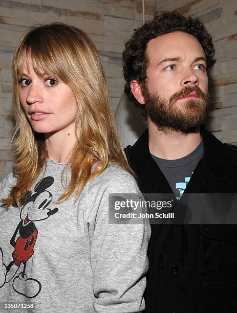 Cameron Richardson and Danny Masterson during Smashbox Cosmetics Celebrate the Holidays and Brent Bolthouses Birthday at Area in Los Angeles,...