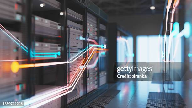 server room background - network stockfoto's en -beelden