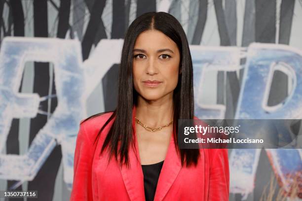 Julia Jones attends the world premiere of "Dexter: New Blood" Series at Alice Tully Hall, Lincoln Center on November 01, 2021 in New York City.