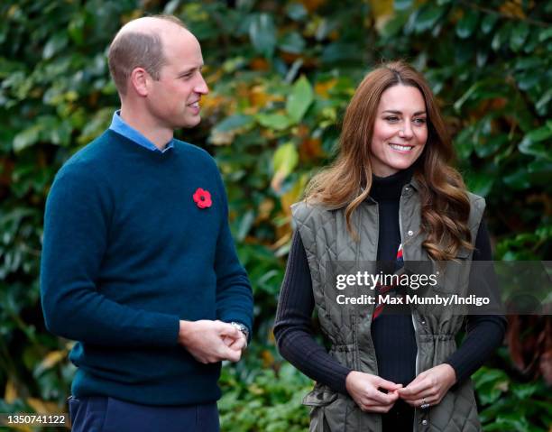 Prince William, Duke of Cambridge and Catherine, Duchess of Cambridge visit Alexandra Park Sports Hub to meet with Scouts from across the area and...