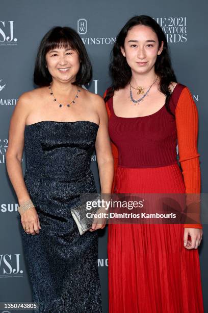 Maya Lin and Rachel Wolf attend the WSJ. Magazine 2021 Innovator Awards sponsored by Samsung, Harry Winston, and Rémy Martin at MOMA on November 01,...