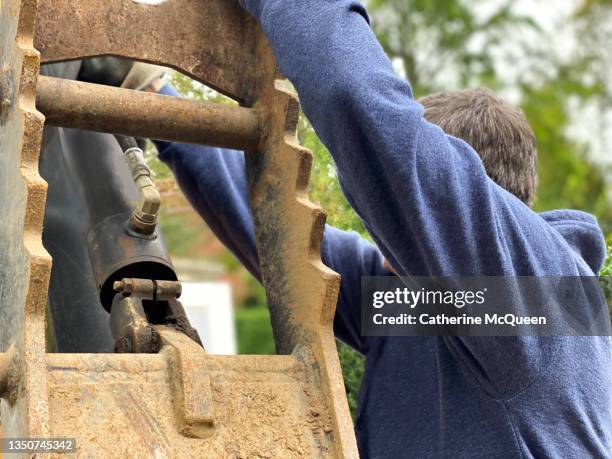 Man Using Backhoe 47 Excavators Union Local Stock Photos, High-Res Pictures, and Images ...