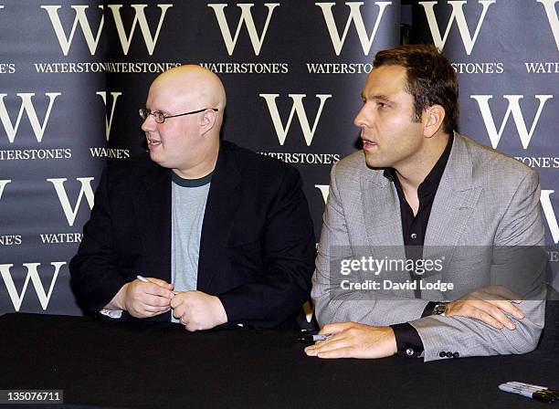 Matt Lucas and David Walliams during Matt Lucas and David Walliams Sign New Book "Little Britain" at Waterstone's in London - September 14, 2006 at...