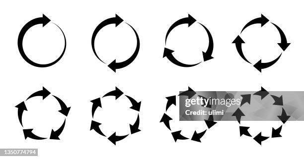 arrows - 4 step cycle stock illustrations