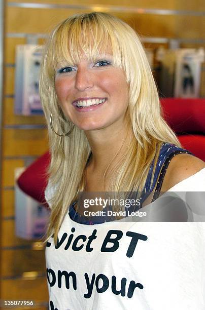 Shell Jubin during "Big Brother 5" UK - Contestant Shell Jubin Promotes Talk Talk - Photocall at The Carphone Warehouse in London, Great Britain.