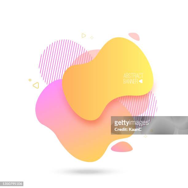 abstract modern graphic element. dynamic colorful form and line. flowing liquid shape gradient abstract banner. template for a logo, flyer or presentation design. vector. - header stock illustrations