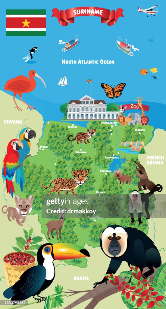 Suriname Travel Map
