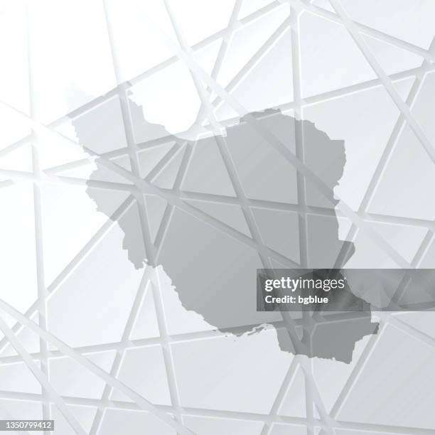 iran map with mesh network on white background - tehran stock illustrations