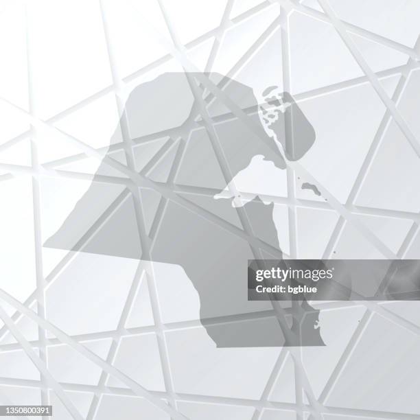 kuwait map with mesh network on white background - kuwait city stock illustrations