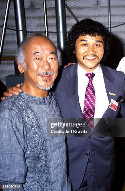 Pat Morita & Rocky Aioki during 1988 File Photos.