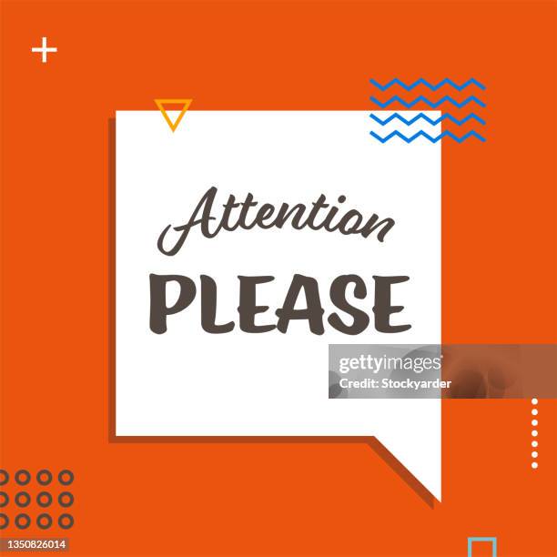 attention please web banner - begging stock illustrations
