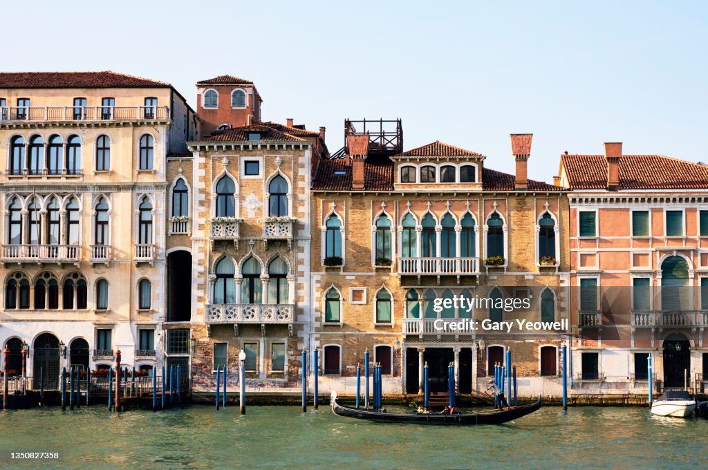 Gondola along Grand Canal in Venice