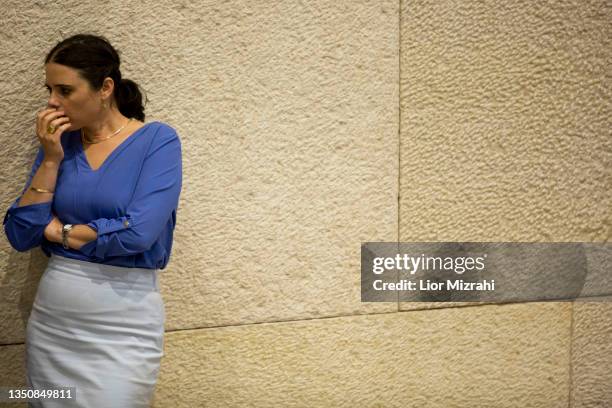 Israeli Justice Minister Ayelet Shaked is seen at the Knesset, Israeli Parliament on July 11, 2016 in Jerusalem, Israel.