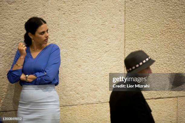 Israeli Justice Minister Ayelet Shaked is seen at the Knesset, Israeli Parliament on July 11, 2016 in Jerusalem, Israel.