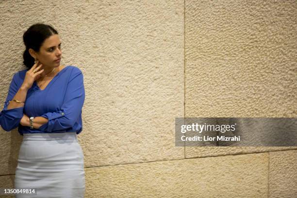 Israeli Justice Minister Ayelet Shaked is seen at the Knesset, Israeli Parliament on July 11, 2016 in Jerusalem, Israel.