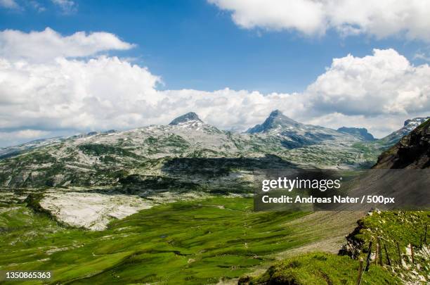 scenic view of landscape against sky,muotathal,schwyz,switzerland - schwyz fotografías e imágenes de stock