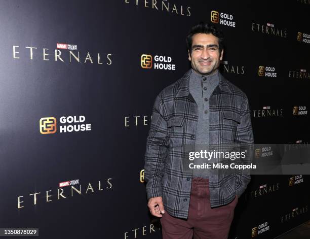 Kumail Nanjiani attends Marvel Studios ETERNALS One Open special screening at the AMC Empire 25 Theater in New York, NY on November 1, 2021.