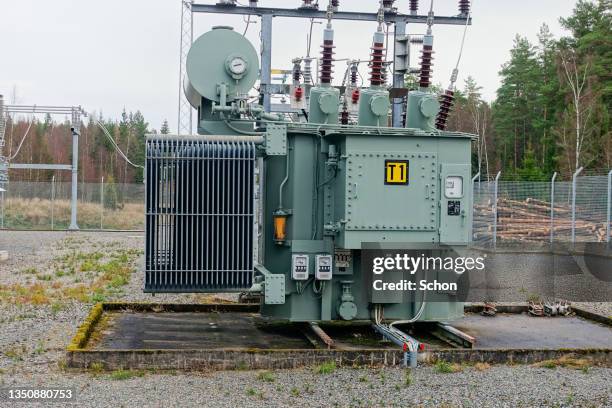 transformer in a switchgear - transformador fotografías e imágenes de stock