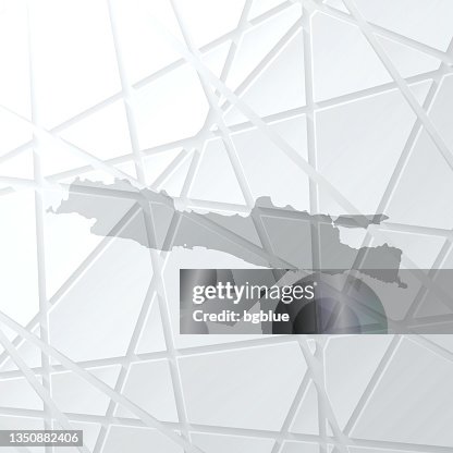 Java map with mesh network on white background Java map with mesh network on white background