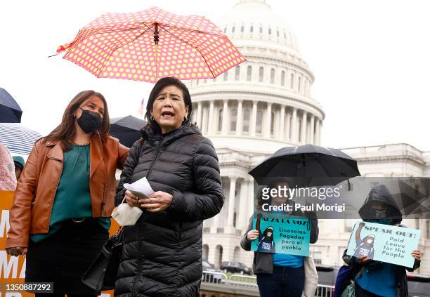 Rep. Judy Chu joins families, parents, and caregivers as they bring their stories and voices to Capitol Hill to call on Congress to include paid...