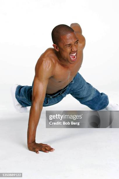 American comedian, rapper, and television host Nick Cannon poses for a portrait circa 2003 in Los Angeles, California.