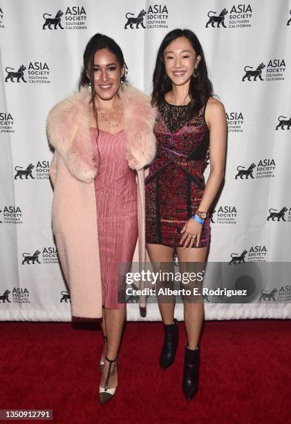 Orianka Kilcher and Tiffany Chu attend the U.S.-Asia Entertainment Summit at Academy Museum of Motion Pictures on November 01, 2021 in Los Angeles,...