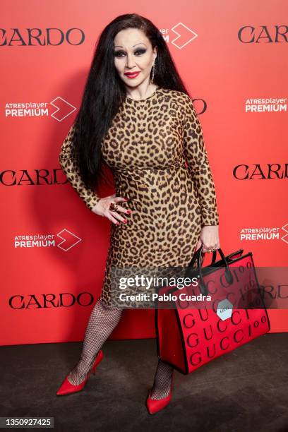 Singer Olvido Gara, aka Alaska, attends the 'Cardo' photocall at Palacio de la Prensa Cinema on November 02, 2021 in Madrid, Spain.