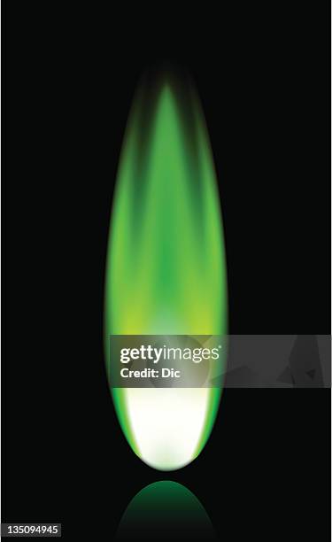 grüne flame - komet stock-grafiken, -clipart, -cartoons und -symbole