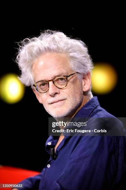 Writer Santiago Amigorena poses during Tv talk show " La Grande Librairie" on France 5 presented by Francois Busnel in Paris, France on .