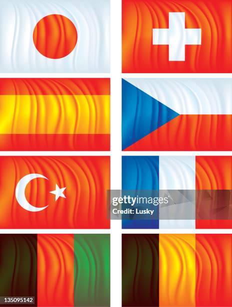 material flags two - afghanistan flag stock illustrations