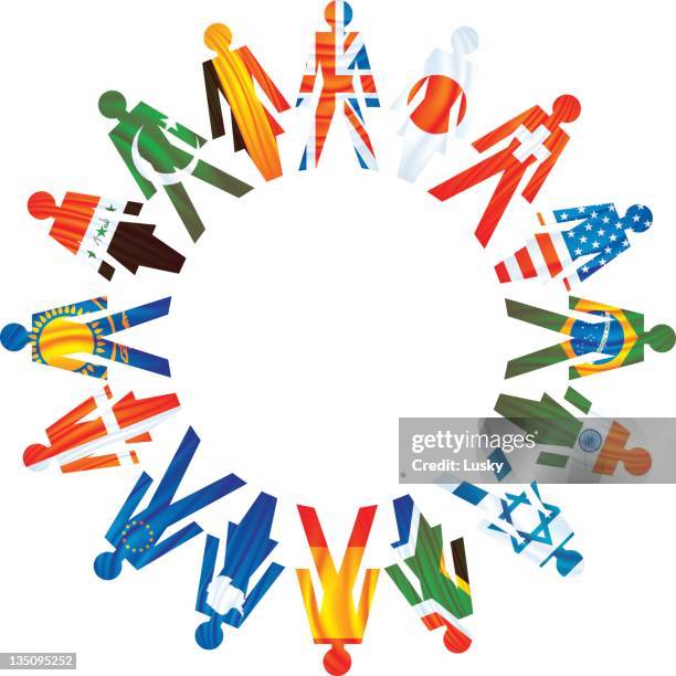 stockillustraties, clipart, cartoons en iconen met friends united - racisme