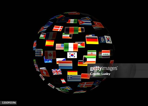 globo di bandiere - middle east flag foto e immagini stock