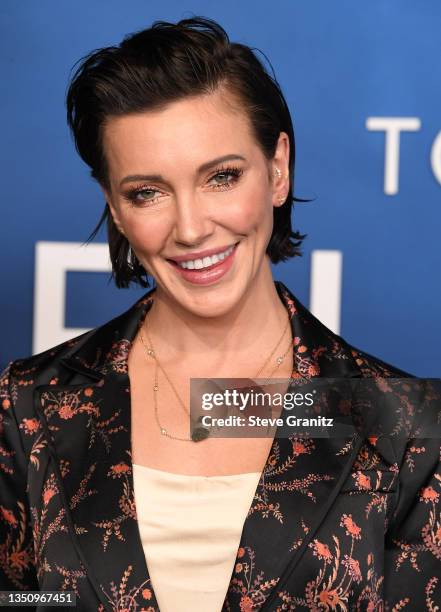 Katie Cassidy arrives at Pacific Design Center on November 02, 2021 in West Hollywood, California.