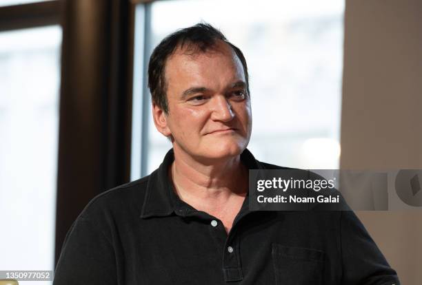 Quentin Tarantino speaks at Secret Network panel discussion during NFT.NYC at Neuehouse on November 02, 2021 in New York City.