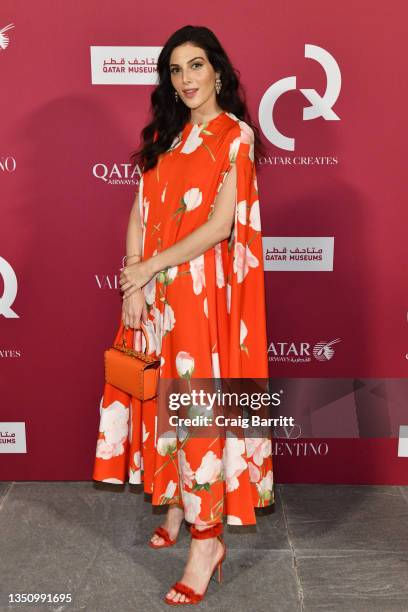 Razane Jammal attends the #QatarCreates opening reception, presented with Maison Valentino, on November 2, 2021 at the Museum of Islamic Art in Doha,...