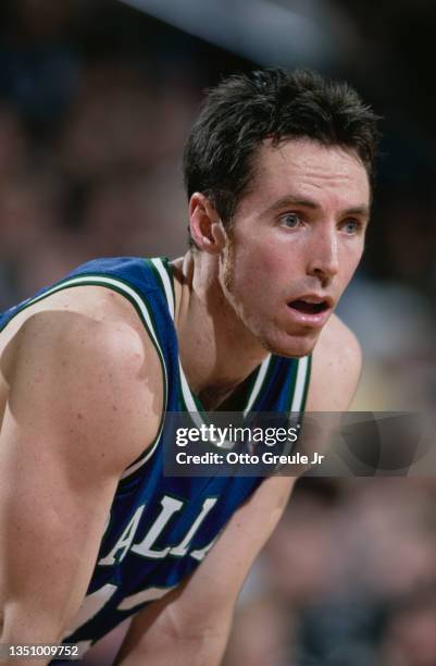 Steve Nash, Point Guard for the Dallas Mavericks looks on during the NBA Midwest Division basketball game against the Seattle SuperSonics on 7th...