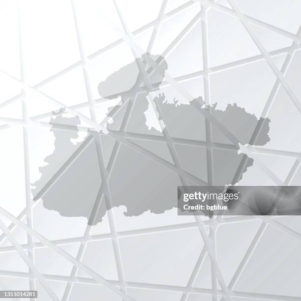 madhya pradesh map with mesh network on white background - madhya pradesh stock illustrations