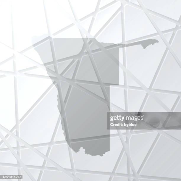 namibia map with mesh network on white background - windhoek namibia stock illustrations
