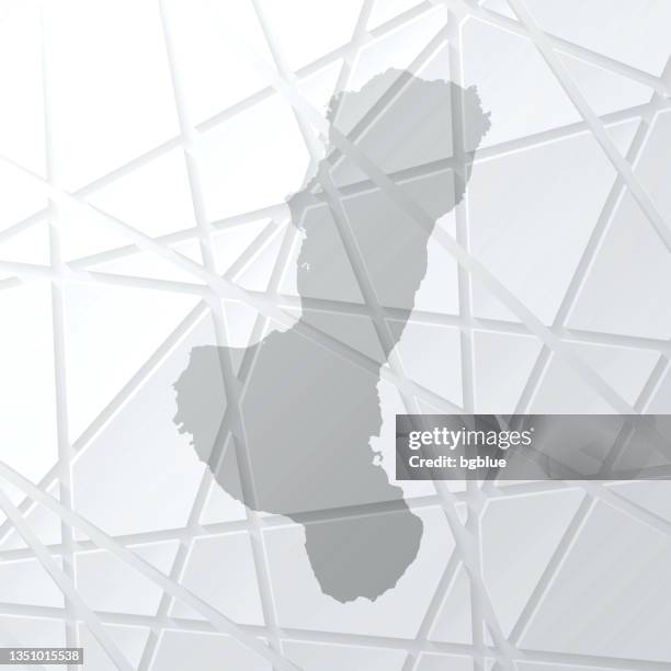 negros map with mesh network on white background - negros occidental stock illustrations